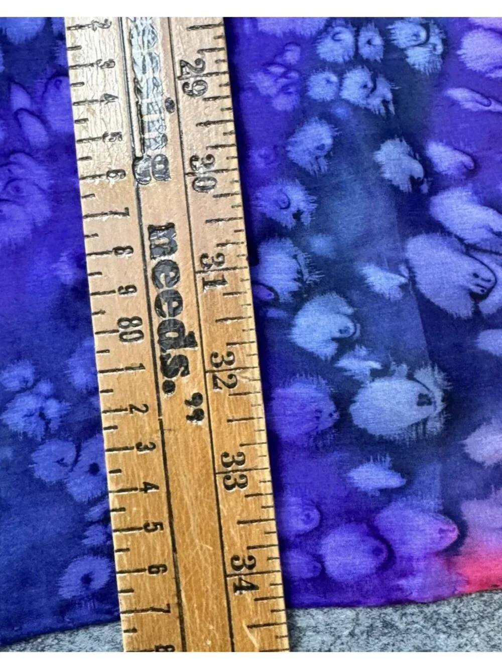 Vintage Silk Scarf Tie Dyed Color Bursts of Purple Pink Abstract 34